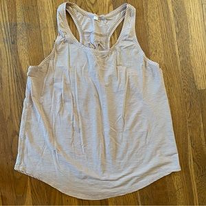 Lululemon pleated love tank in stripe size 12